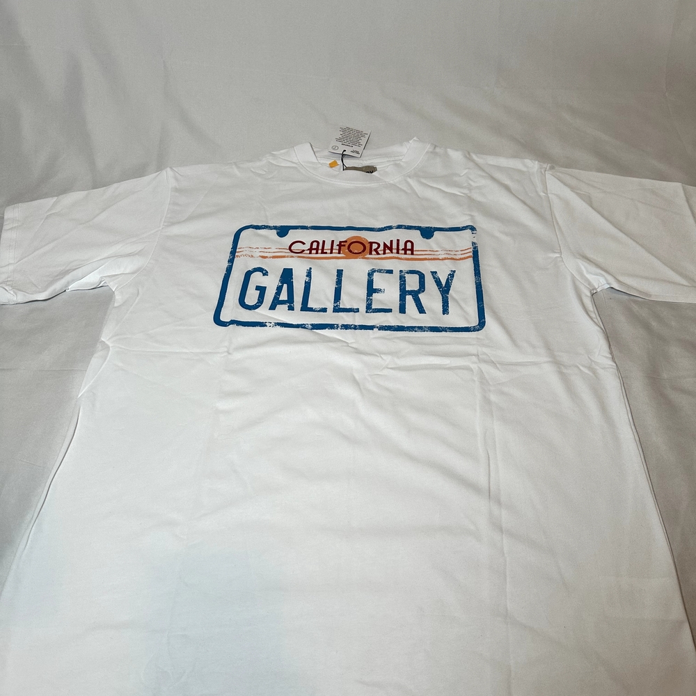 Gallery Dept White Tee with Blue and Red Print